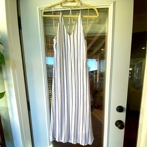 Mimi chica white cotton midi dress with pockets